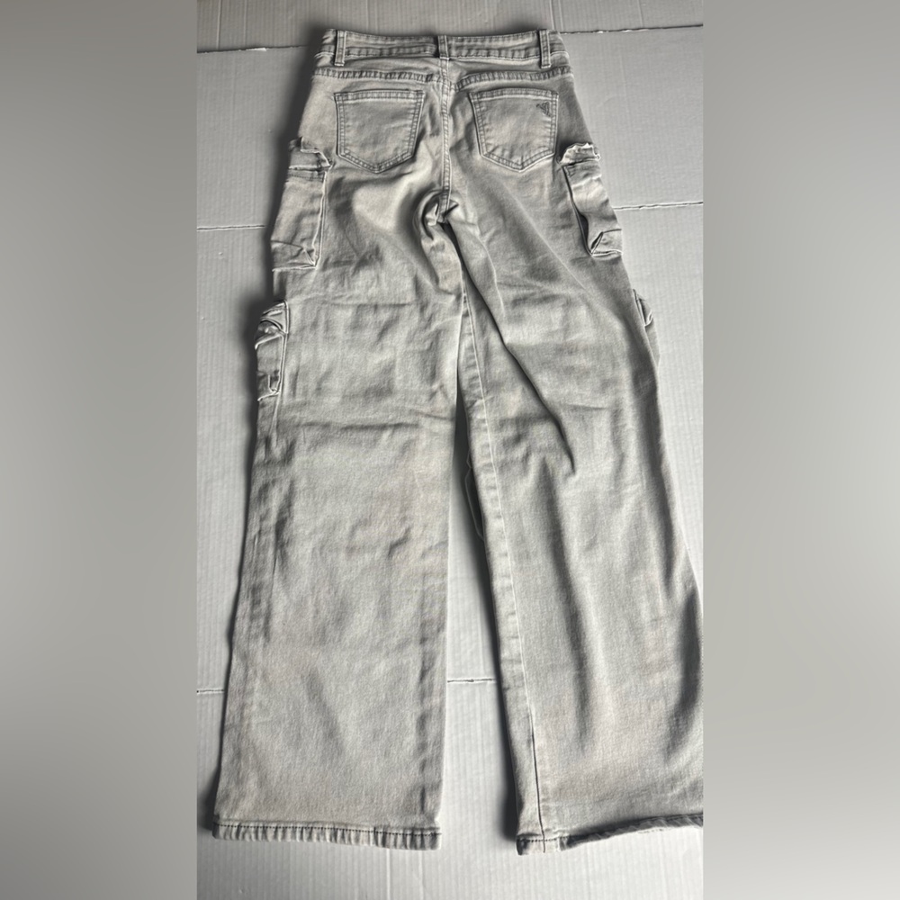 VIP Jeans Cargo Pants 26 Strap‎ Utility Wide Leg Skater Rave Y2K - Picture 6 of 8